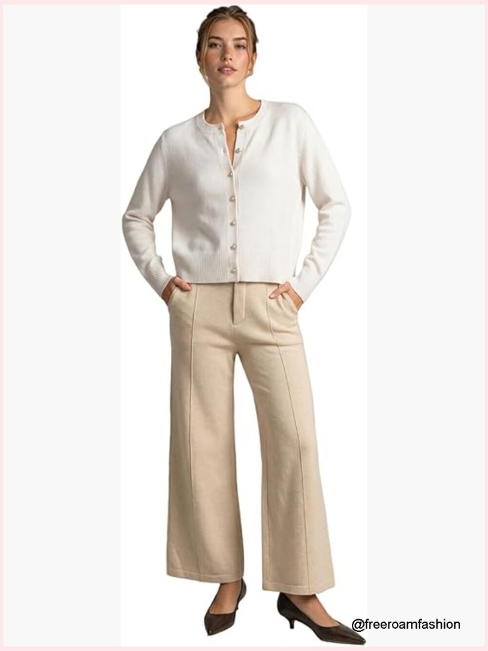 Women's 100% Cashmere Button Cardigan - Lightweight Long Sleeve - Picture 1 of 2